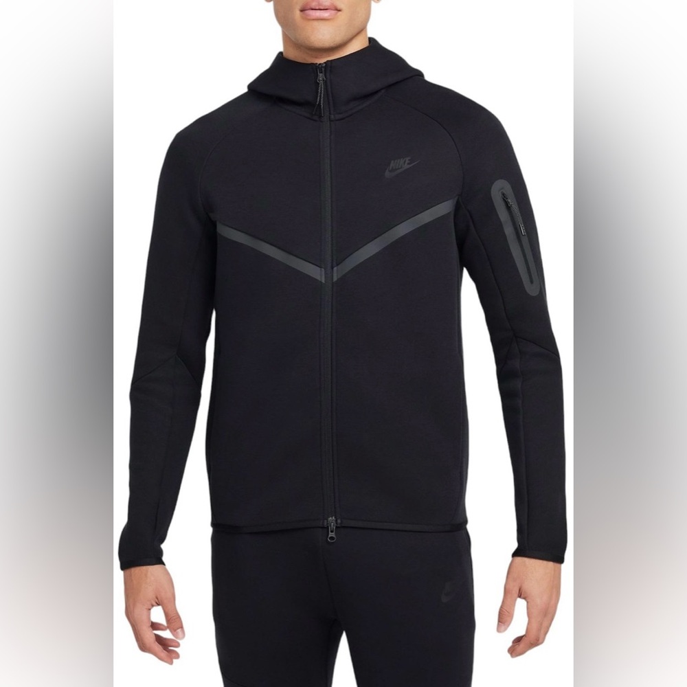 Nike Tech Fleece Windrunner Black Full Zip Jacket HV0949-010 Men’s 2XL-Tall $135